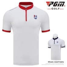 PGM Гольф мужская одежда с короткими рукавами футболка Летняя игра мяч костюм функциональная ткань стенд воротник дизайн мягкие удобные