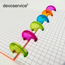 30 шт./лот, цветное пластиковое связывающее кольцо, диск 20 мм, свободное кольцо около рулона, отверстие в виде гриба, внутренние книги, офисные аксессуары, принадлежности