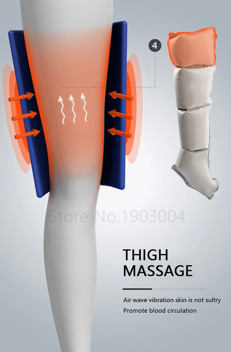 Pneumatic Leg Massager Kneading Foot Leg Massage Instrument Electric Air Wave Pressure Physiotherapy Massage