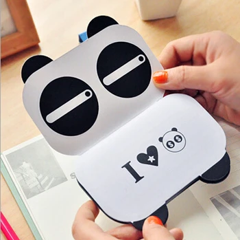 

1 Pieces w19n Gift Student Supply n04 School Cute Creative Office Panda White-collars Notebook Diary