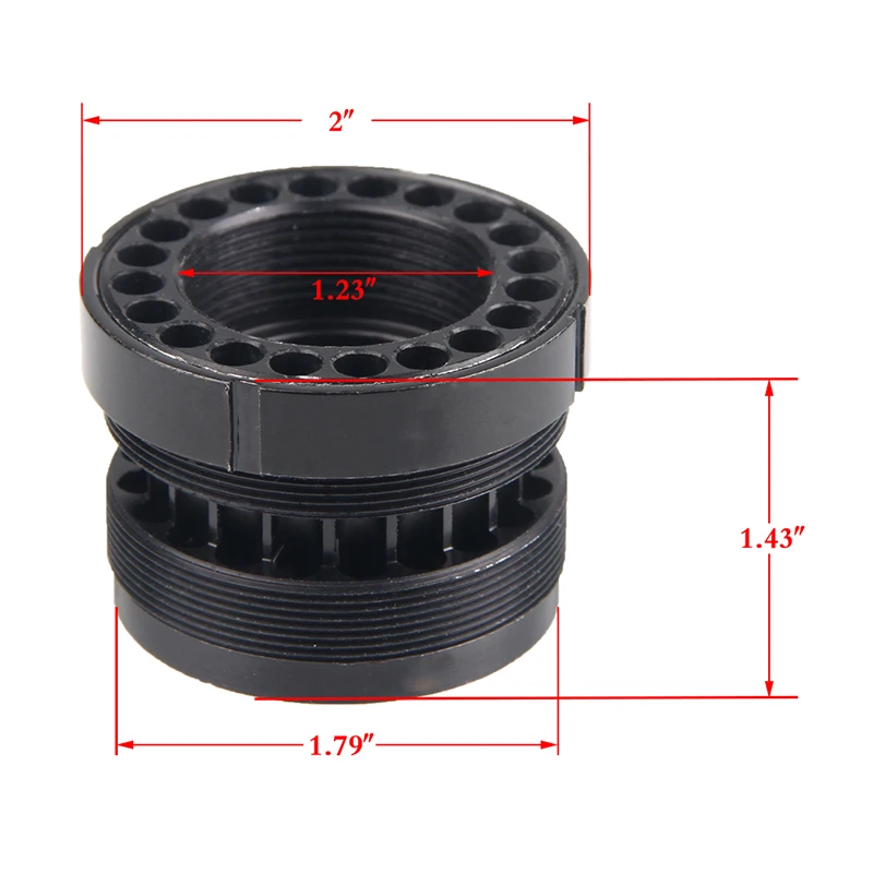 Tactical Standard Barrel Nut with Steel Jam Nut Ring for Free Float Quad Rail .2235.56 Hunting Accessory RL37-0058 (9)