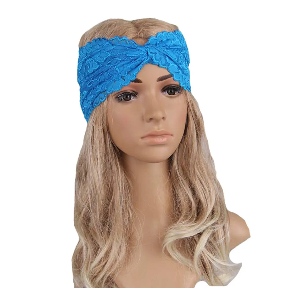 Женская повязка на голову, мягкий удобный головной убор для занятий йогой, кружевной тюрбан, головной платок, повязка на голову, аксессуары для волос