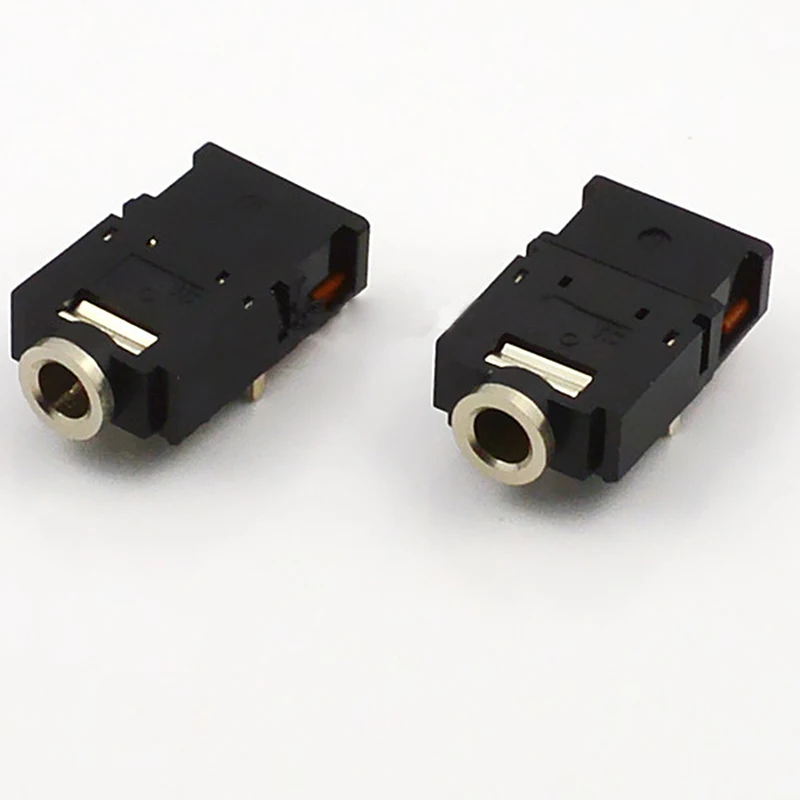 100pcs PJ Headphone Jack 3 5mm Audio Connector Plug PJ 307B Copper Plastic Head 11 Foot Board