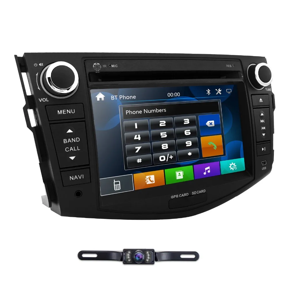 Clearance Car DVD Player For Toyota RAV 4 Rav4 GPS Navigation AutoRadio Stereo 2006-2012 7 Inch 2 din HD 800*480 Multimedia Player SWC BT 2