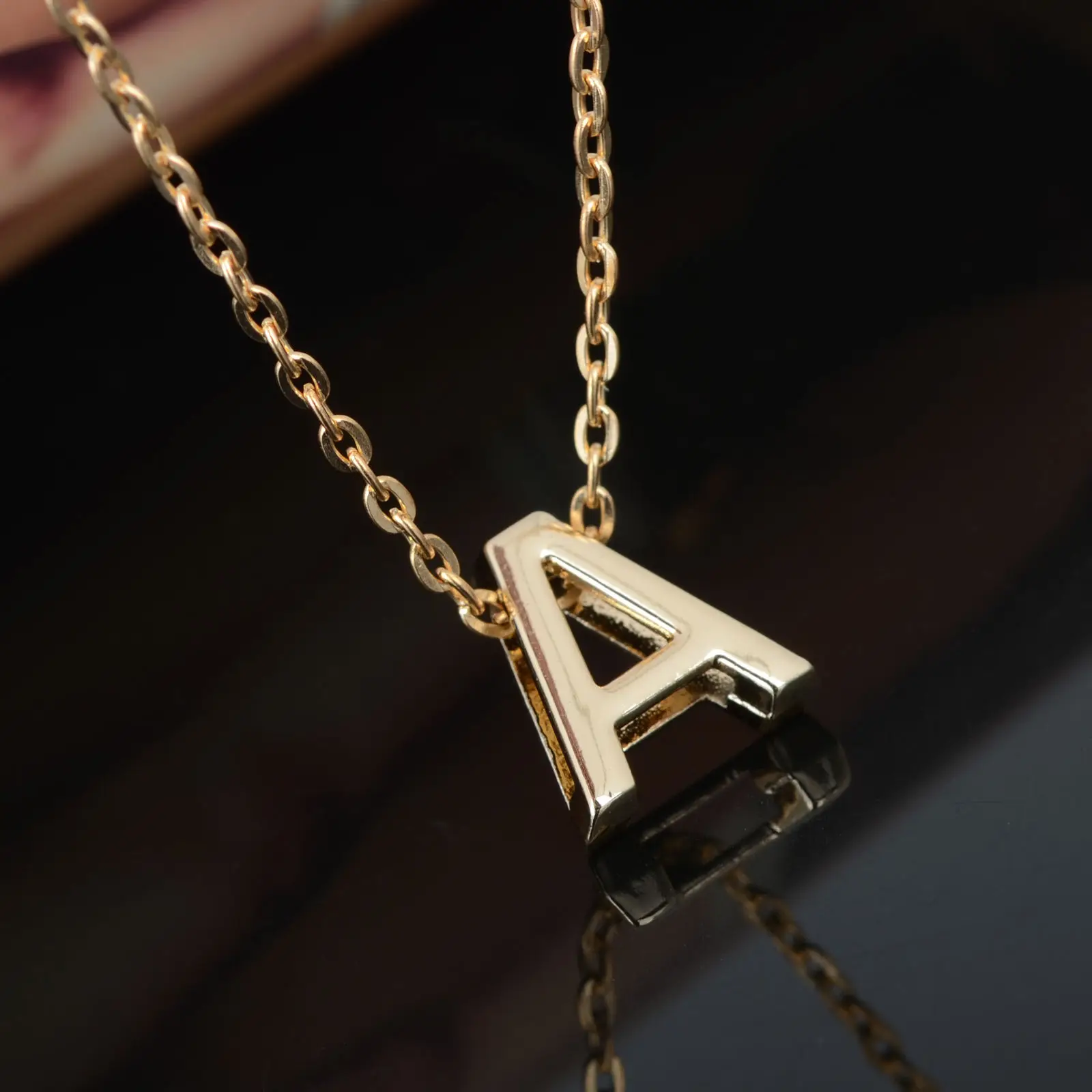 A Z Letter Necklace For Woman Man Gold Color Initials Name Necklace Personalized Alphabet Choke Long Necklace Best Birthday Gift Cute Pendant Chain Necklacenecklace Women Aliexpress