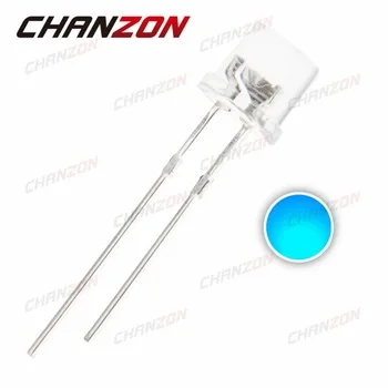100pcs 5mm Flat Top Blue LED Diode Light Water Clear 5 mm Ultra Bright 3V Wide Angle Light-Emitting Diode LED Lamp Through Hole