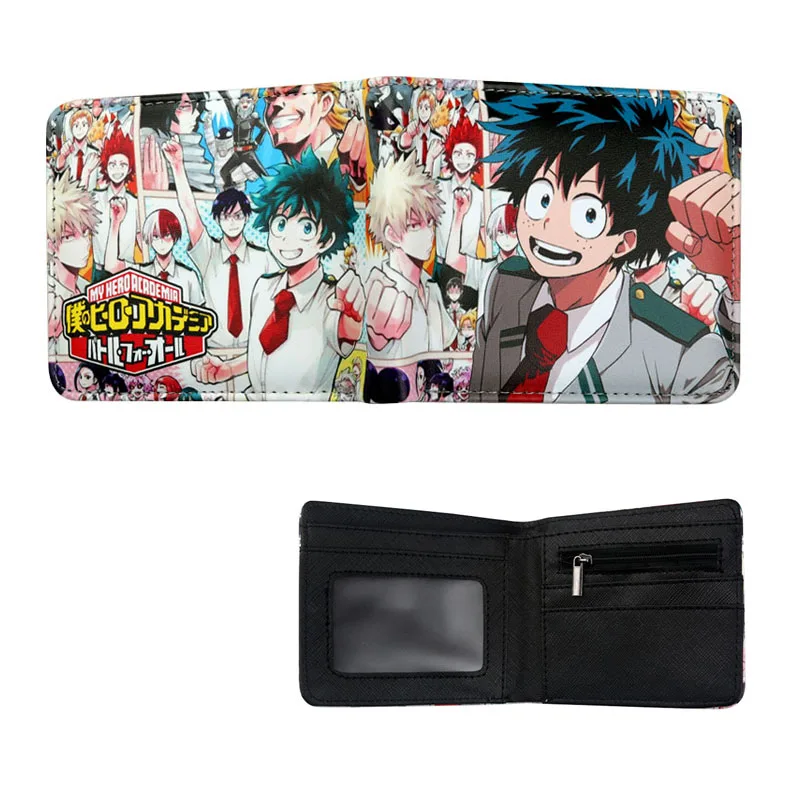 Comics MY Hero Academia Wallet With Zip Coin Pocket