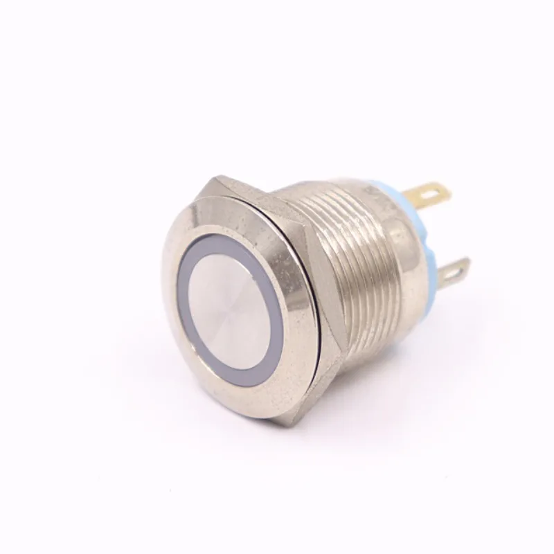 

19mm Metal brass Push Button Switch illumination ring Momentary 1NO Car press button pin terminal light led