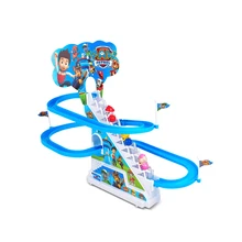 Paw Patrol Toys Dog Climbing Stairs Track Walk Electric Battery Light Music USB Charging Action Figures Toy For Children Gift