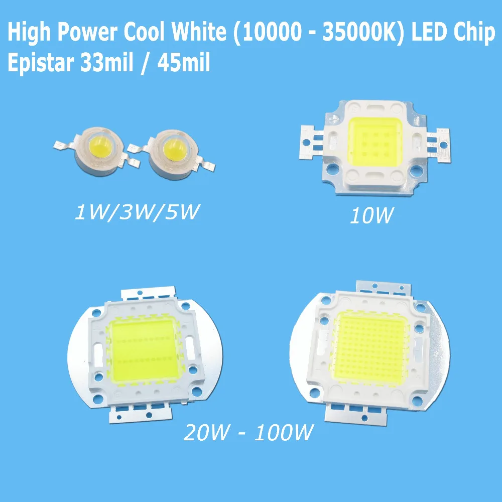1Pcs 50W Watt High Power Cool White 10000-15000k SMD LED Chip COB Lamp