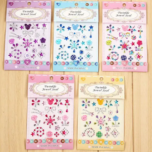 DIY crystal sticker Acrylic diamond stickers decorative accessories children's mobile phone1