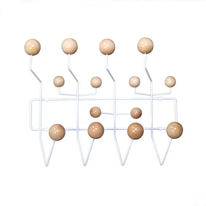 DHL вешалки плечики вешалка деревянные шарики повесить его все настенный крючок-вешалка - Цвет: original wood color