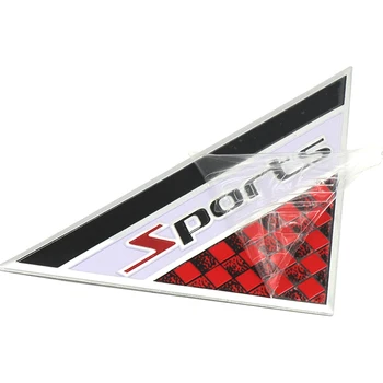 

Racing Pattern Car styling Glue Aluminum stickers Sport Design For Motorcycle Auto Waterproof Reflective Decal For ford vw audi