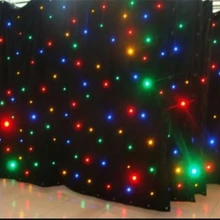 Сценический Звездный СВЕТОДИОДНЫЙ занавес 2x4 м RGBW/RGBY 160 шт SMD яркий светодиодный огнестойкий велюр+ контроллер