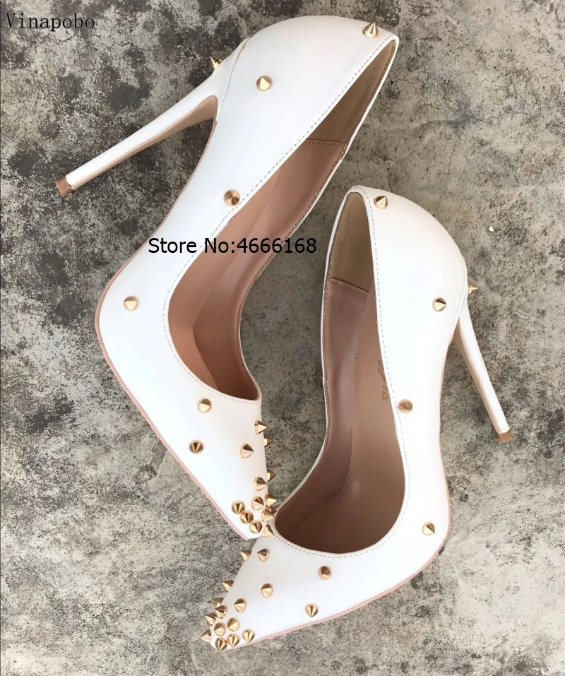European-and-American-new-rivets-white-high-heeled-shoes-pointy-sexy-women-s-shoes