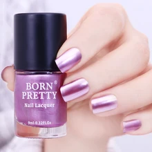 9 мл BORN PRETTY лак для ногтей металлик Лакированное Зеркало Эффект Металлическая роза Золото Серебро маникюрный лак дизайн ногтей Vernis