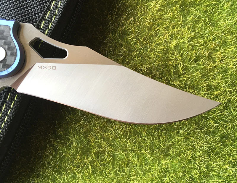 Складной нож LEMIFSHE M390 steel TC4 карманный резец из титана и стали с ручкой CF для