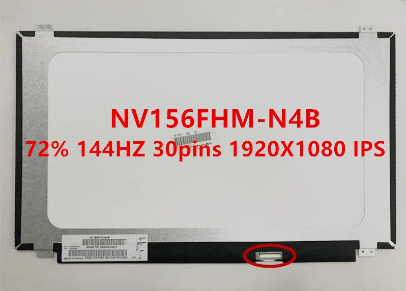 

For NV156FHM-N4B NV156FHM N4B 144HZ FHD 1920X1080 Matte LED Matrix for Laptop 15.6" Panel Monitor LCD Display Replacement