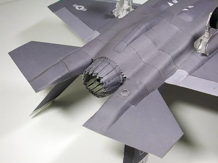 1:33 Американский F-35 II молния истребитель 3D бумажная модель самолета Руководство DIY литья под давлением весы самолет военный Вентилятор коллекция