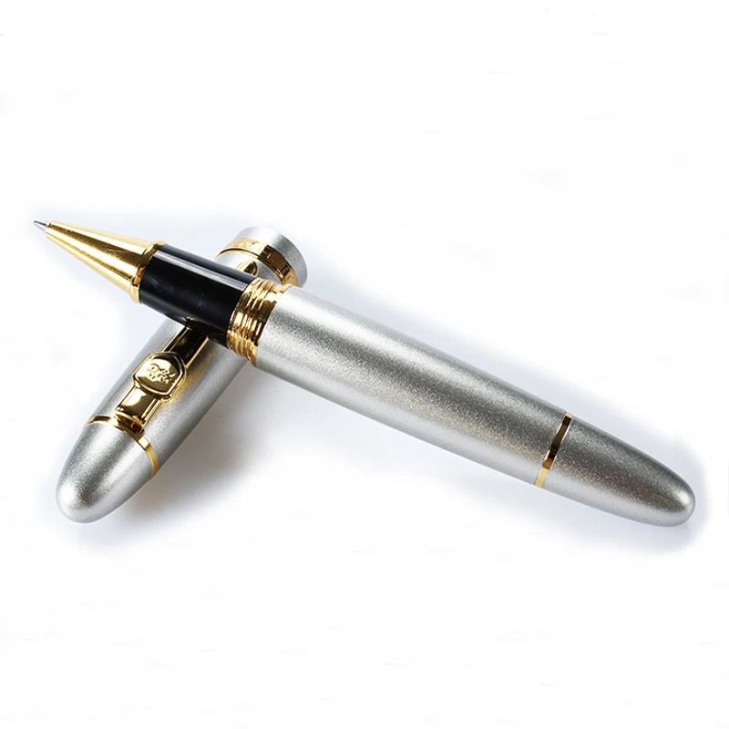 

Silver Color Metal Gel Pen Business Office Writing Birthday Gift Pen