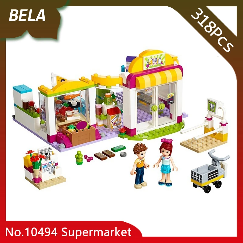 

Bela 10494 318pcs Friends Series Heartlake Supermarket Model Building Blocks Set Bricks Compatible with Legoings