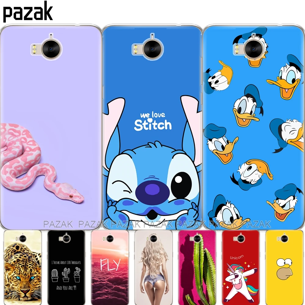 سيليكون جراب هاتف ل huawei Y6 2017/Y5 2017 لينة tpu السيليكون كوكه etui الوفير 360 كامل واقية شفافة