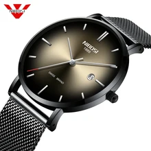 NIBOSI, модные мужские часы, Топ бренд, Роскошные Кварцевые часы, мужские, повседневные, сетка, сталь, дата, водонепроницаемые, спортивные часы, Relogio Masculino