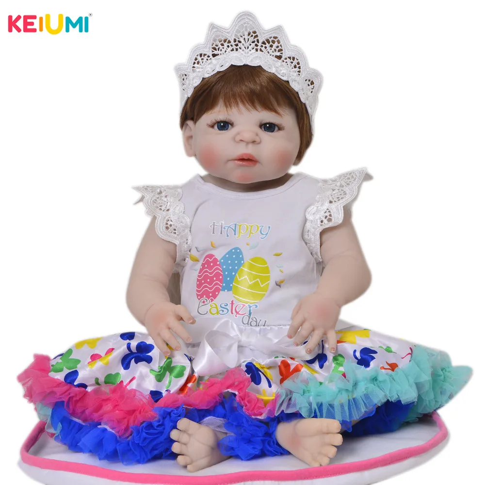 

Wholesale Lifelike 23'' Princess Birthday Gift Dolls Reborn Babies Full Silicone Vinyl Boneca Reborn For Children Playmates