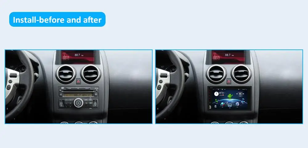 Sale 6.2" 2 din car radio Full touch screen 8 Core Android 9.0 Support 4G Network Car GPS 2 din Universal car radio cassette recorder 1
