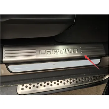 

ACCESSORIES FIT FOR Chevrolet CAPTIVA Door Scuff Sill Plates Kick Step Entry Trim Cover Plate 2013 --2017 Car styling 8PCS