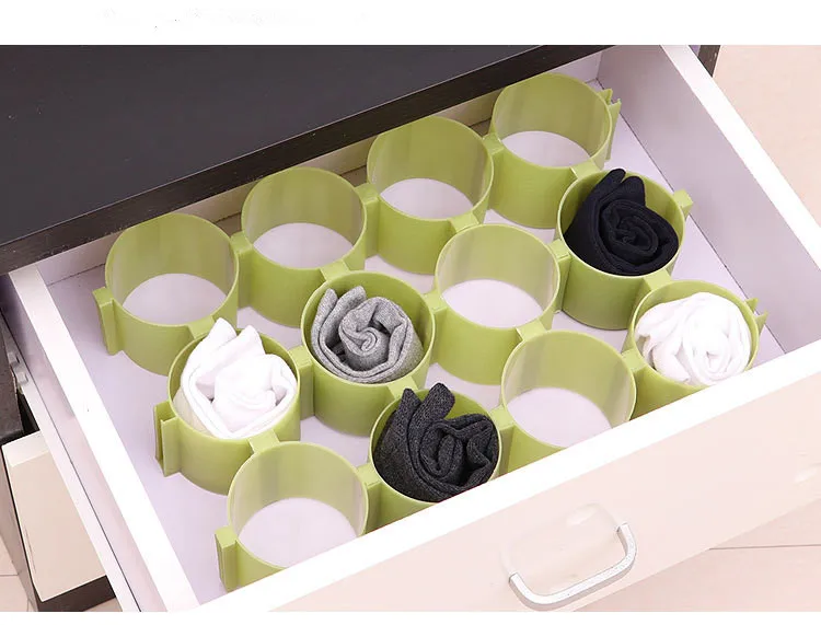 

1PC Round DIY Stationery Underwear Rack Honeycomb Box Drawer Lattice Organizer Storage Holder Box ND 025