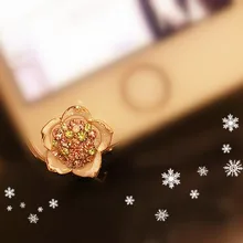 Горячая Распродажа, цветочные бутоны, передняя универсальная Пылезащитная заглушка для телефона, разъем для наушников, разъем для 3,5 мм, разъем для наушников