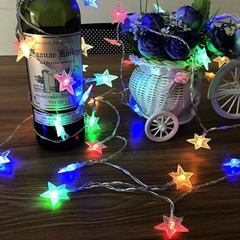 

Xsky 6M 40Leds LED Star Fairy Garland String Lights For New Year Christmas Wedding Home Indoor Decoration Lamp Battery Powered