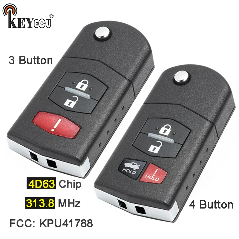 KEYECU 313 8 МГц 4D63 FCC аддитивного цветового пространства: KPU41788 замена флип складной 2 +