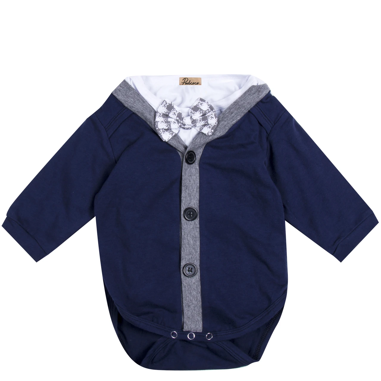 

Autumn Pudcoco 2PCS 0-18M Newborn Infant Baby Boy Bodysuit Cotton Long Sleeve Button Cardigans Sweatshirt Oitfits Cute