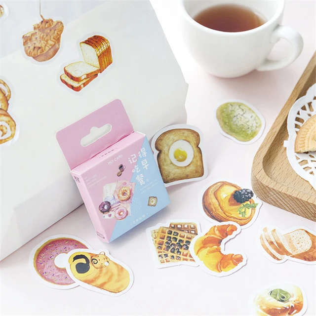 46pcs Food Stickers DIY Decorative Scrapbooking Diary Album Stick