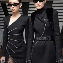 Г. новые женские платье черный и золотой вырезами раздельное Бандажное платье праздничное платье+ костюм