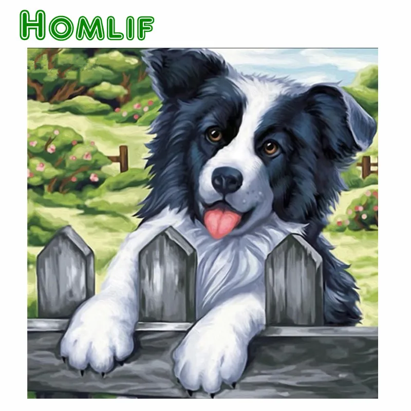 5d Full Square Drill Custom Diamond Painting Dog Christmas Cards Diamond Painting Dog Christmas Cards