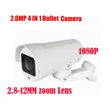 O envio gratuito de New 2MP TVI AHD IR 30 M Zoom Óptico de 4x CVBS 4 Em 1 PTZ Câmera Da Bala 2 Megapixel CVI 2.8 ~ 12mm