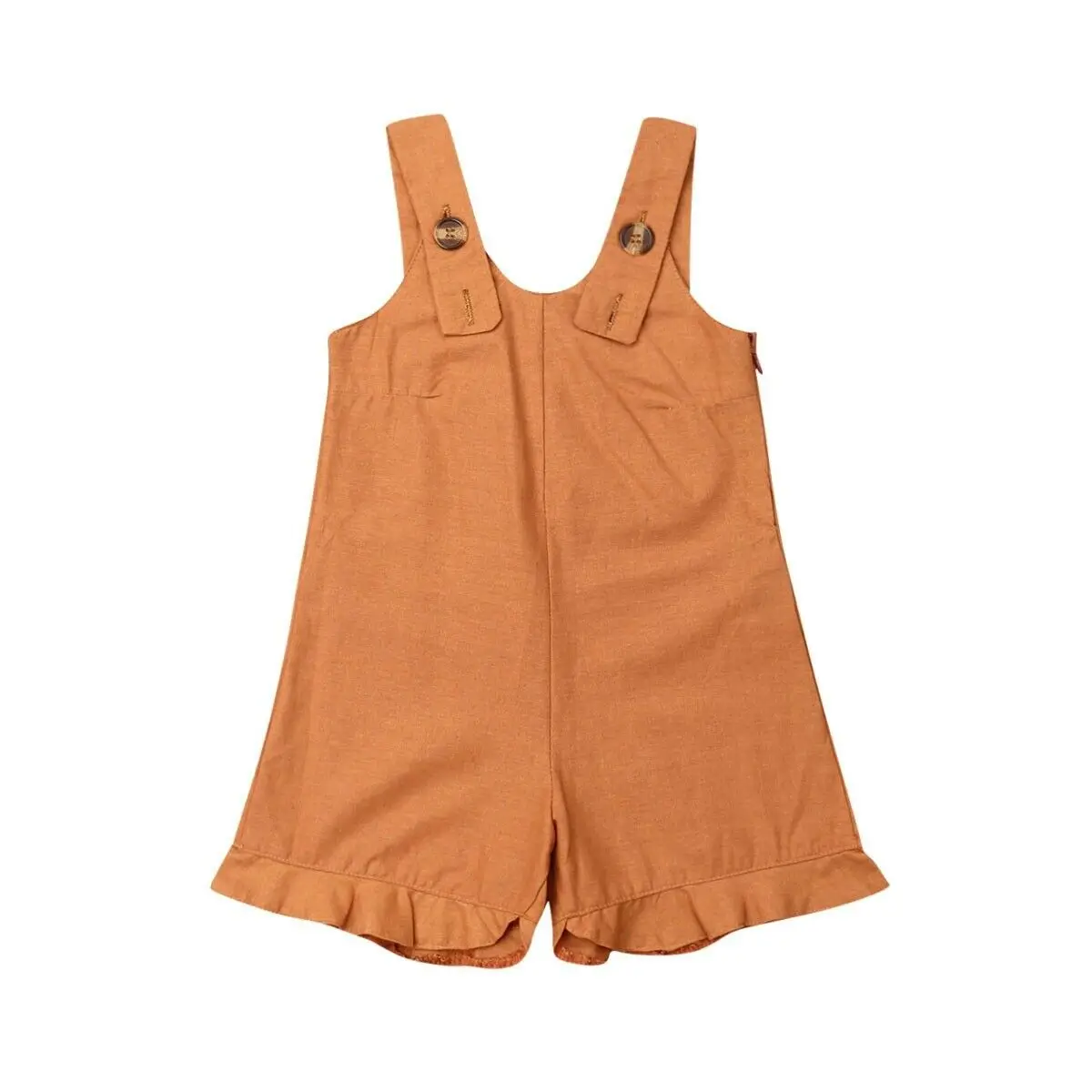 

Summer Newborn Toddler Baby Girl Boys Romper Clothes Solid Sleeveless Ruffle Romper Jumpsuit Outfit Sunsuit