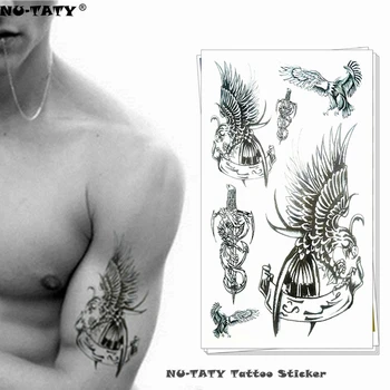 

Nu-TATY Army Hawk Sword Emblem Temporary Tattoo Body Art Arm Flash Tattoo Stickers 17*10cm Waterproof Fake Henna Painless Tattoo