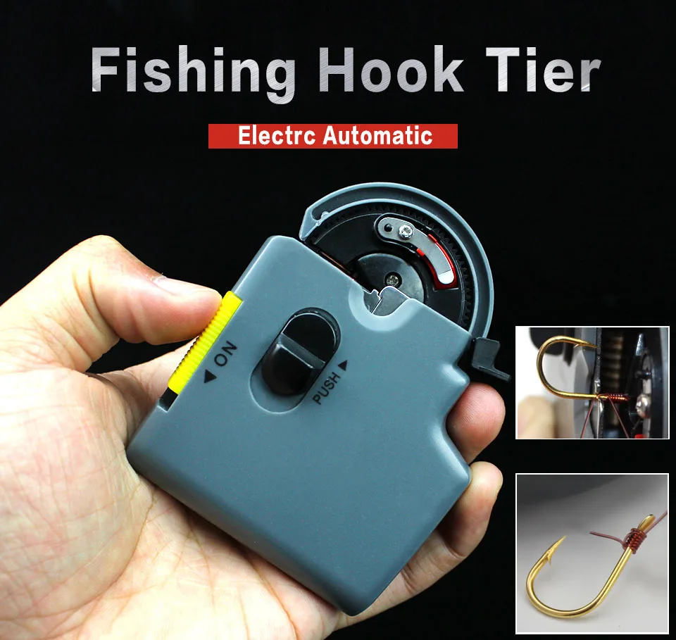 Походная рыба портативный Электрический автоматический рыболовный крючок ярусная машина рыболовные аксессуары галстук быстрые рыболовные крючки устройство для завязывания лески