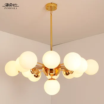 

Nordic DNA Modou Beanstalk Pipe pendant light install Indoor suspension industrial loft lights glass ball lustre hanging lamp