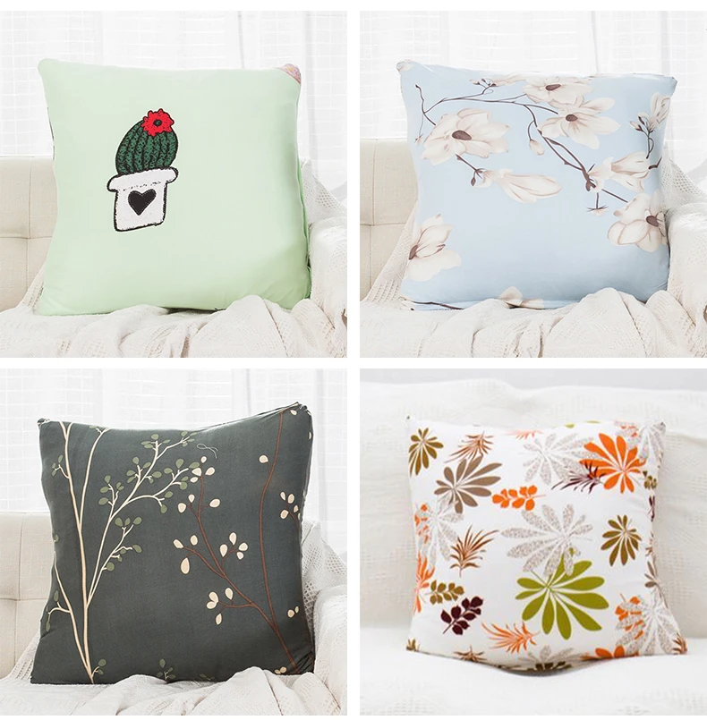 Knitted Cushion Cover Decorative Pillow Case Linen Square 45  45 Printed Pillowcase for Home Chair Decor and Car (8)