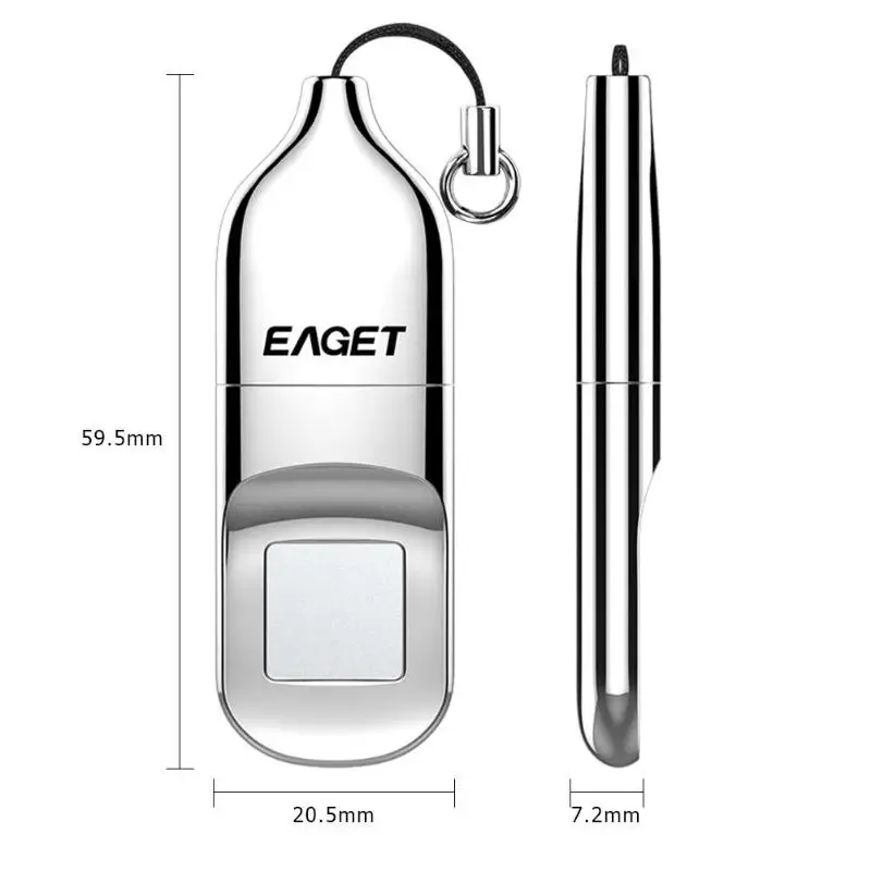 EAGET FU5 FU60 32 ГБ/64 Гб USB2.0/3,0 флеш-накопитель Распознавание отпечатков пальцев зашифрованная карта безопасности USB флешка смарт-накопитель