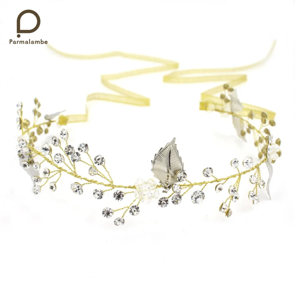 

Parmalambe Wedding Hair Vine Glinting Leaves With Rhinestone Hair Adornments Handmade Bridal Headpieces Bridal Accessories