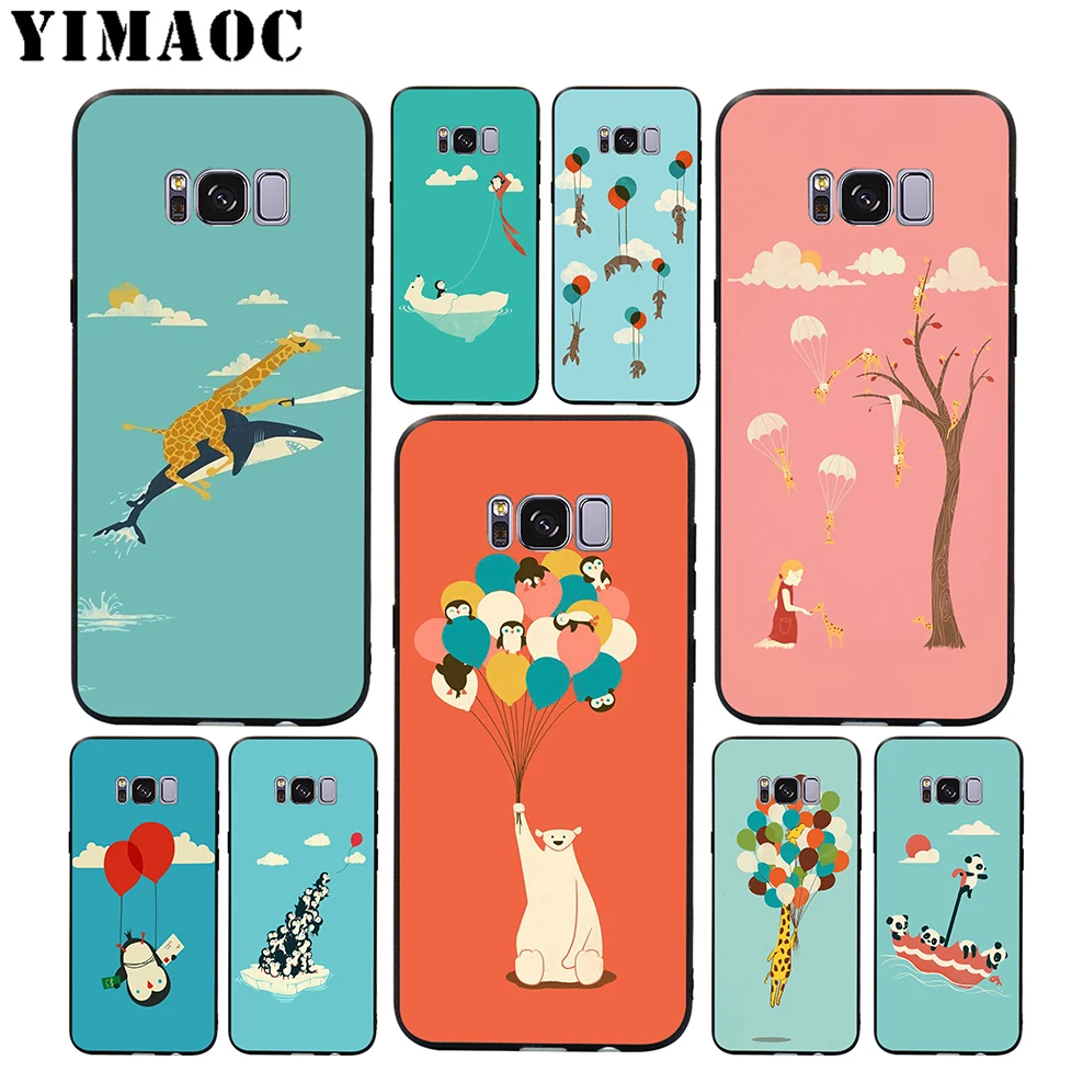 YIMAOC Onward Balloon Cute Soft Case for Samsung Galaxy S10 S10e S9 S8 A6 Plus S7 S6 Edge A7 A5 A3 J6 Note 9 8 |