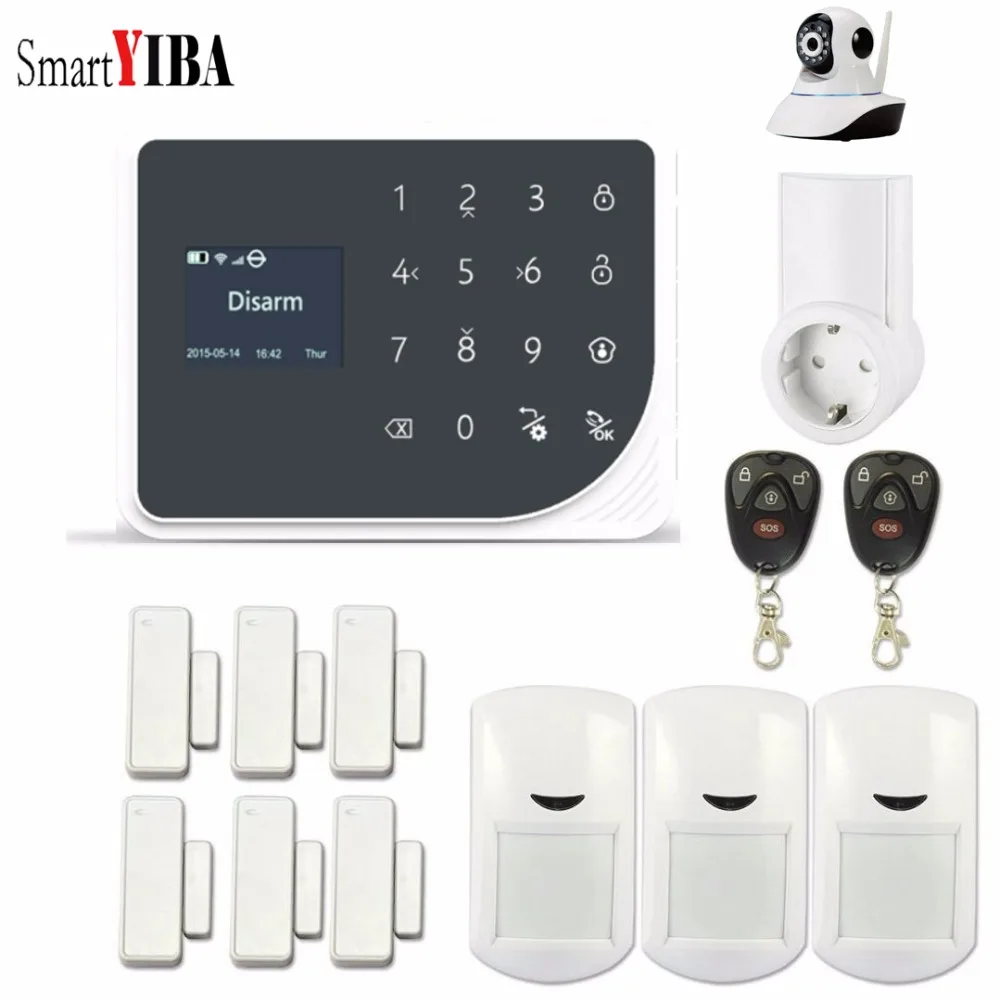SmartYIBA WiFi GPRS GSM Alarm system IOS Android APP Wireless Security Alarm System Video IP Camera Smart Socket Spanish Russian SmartYIBA WiFi GPRS GSM Alarm system IOS Android APP Wireless Security Alarm System Video IP Camera Smart Socket Spanish Russian