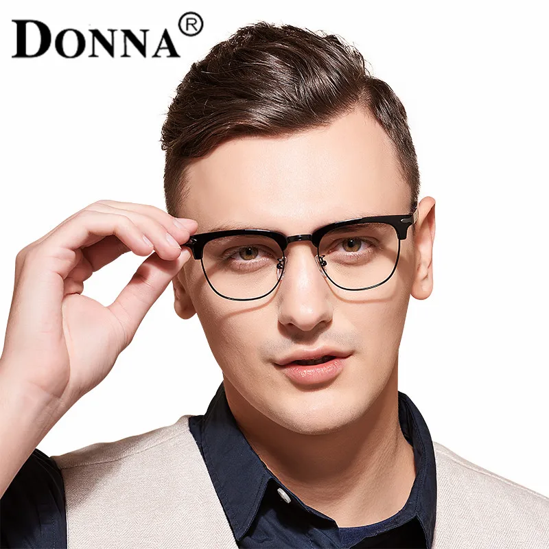 Donna TR90 Flexible Frame Man Glasses Optical Eyeglasses Wood Half