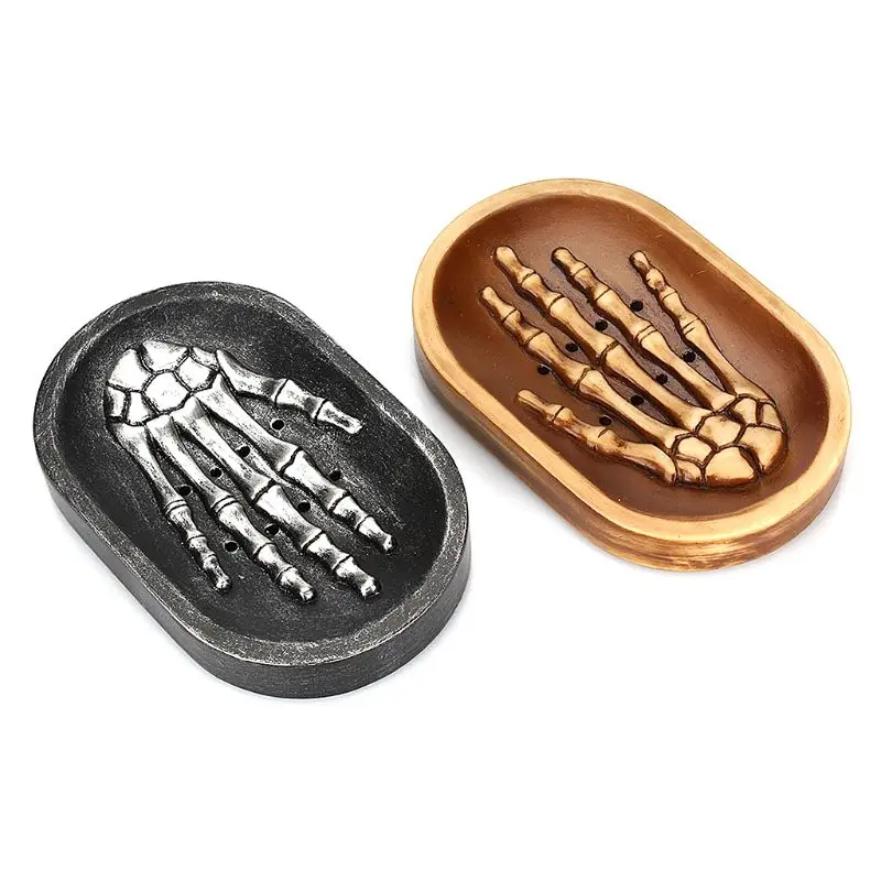 

Creative Skeleton Hand Soap Holder Bathroom Drainage Soap Box Small Things Receiving Box